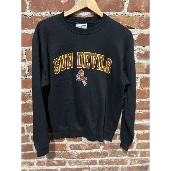 Champion Arizona State Black Crewneck Sweatshirt ASU Sun Devils Medium - Picture 1 of 4